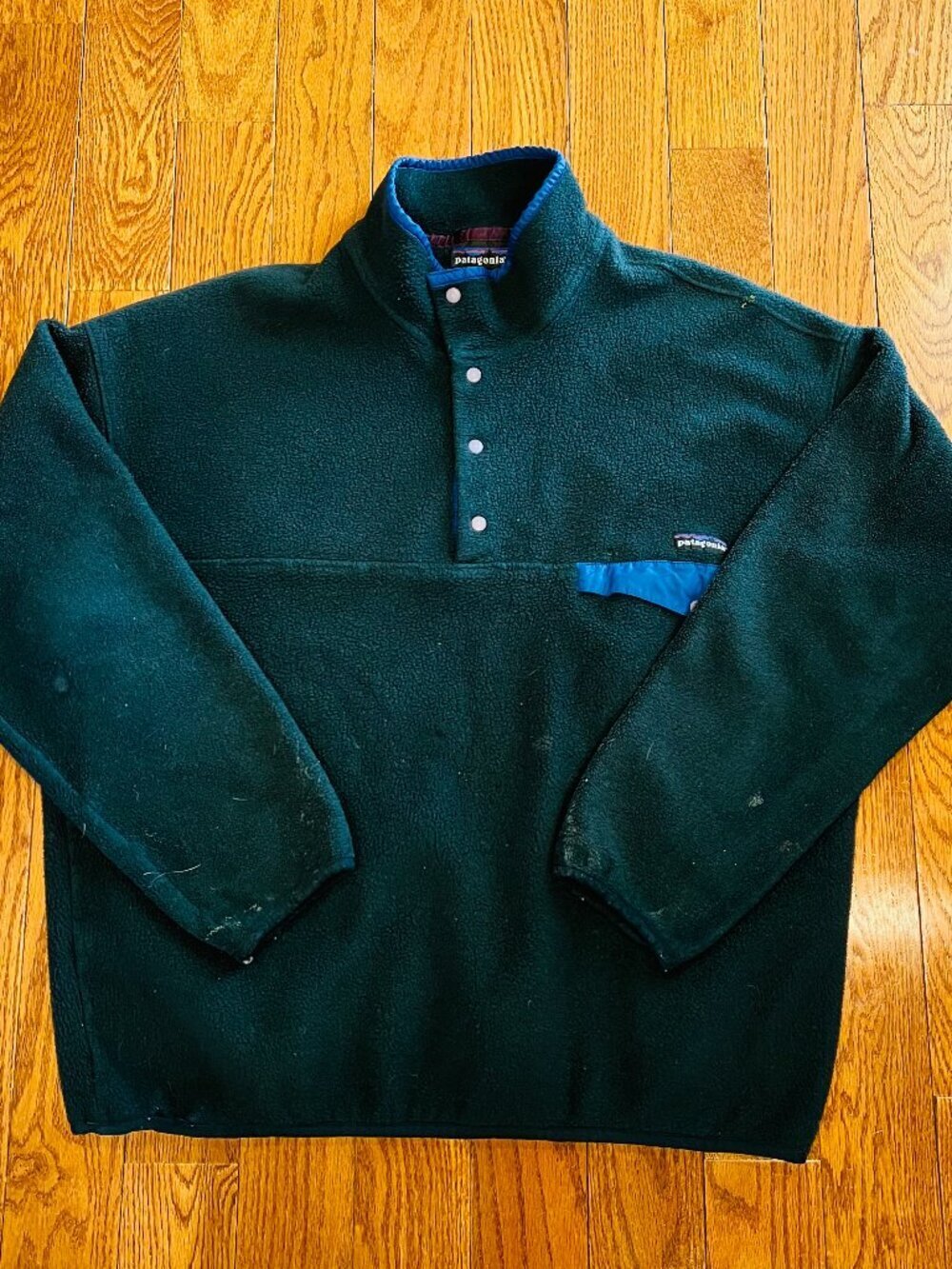 Vintage Patagonia Synchilla X Large Snap-T Pullover Fleece USA Green 90s XL